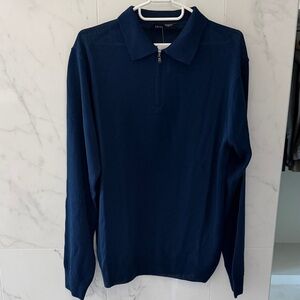 Hörst Merino Wool Polo Shirt in Navy